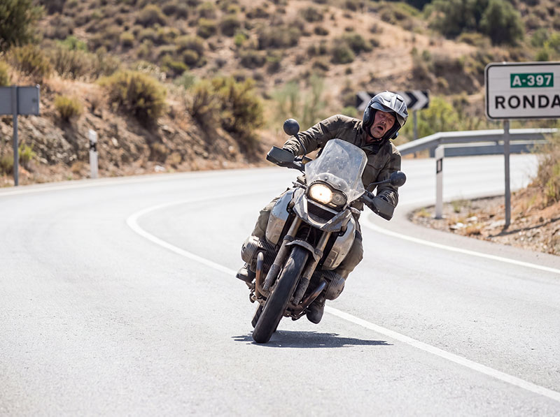 Delirious motorcyclist